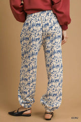 Umgee Scenic Print Casual Sweatpants OutfitFlow
