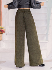 Outfit Flow - Ribbed Tied Wide Leg Pants