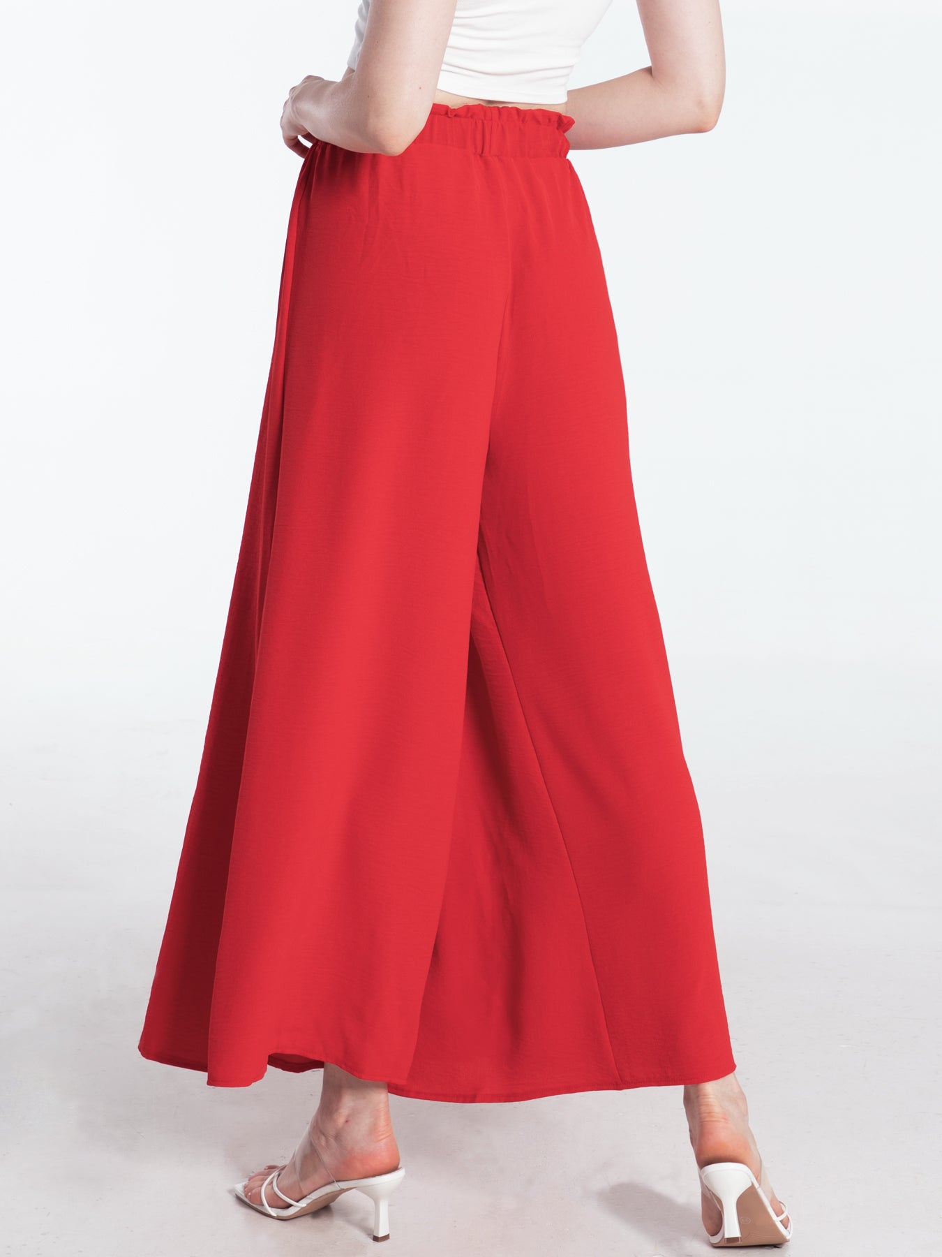 Outfit Flow - IZURIA Tied Slit Wide Leg Pants