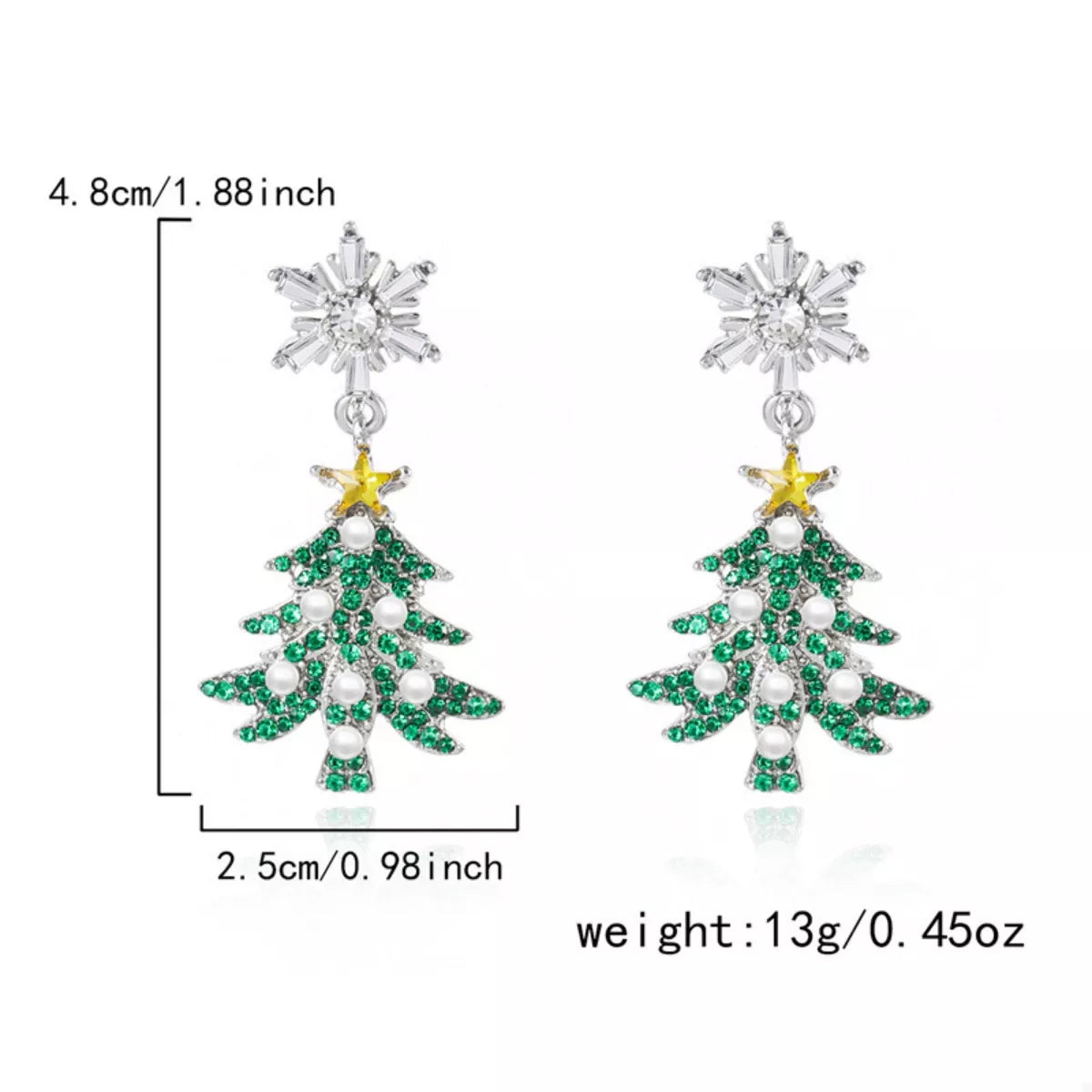 Christmas Tree Drop Earrings OutfitFlow