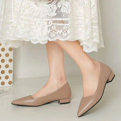 Pointed Toe Low Heel Pump OutfitFlow
