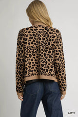 Umgee Leopard Print Button-Down Cardigan OutfitFlow