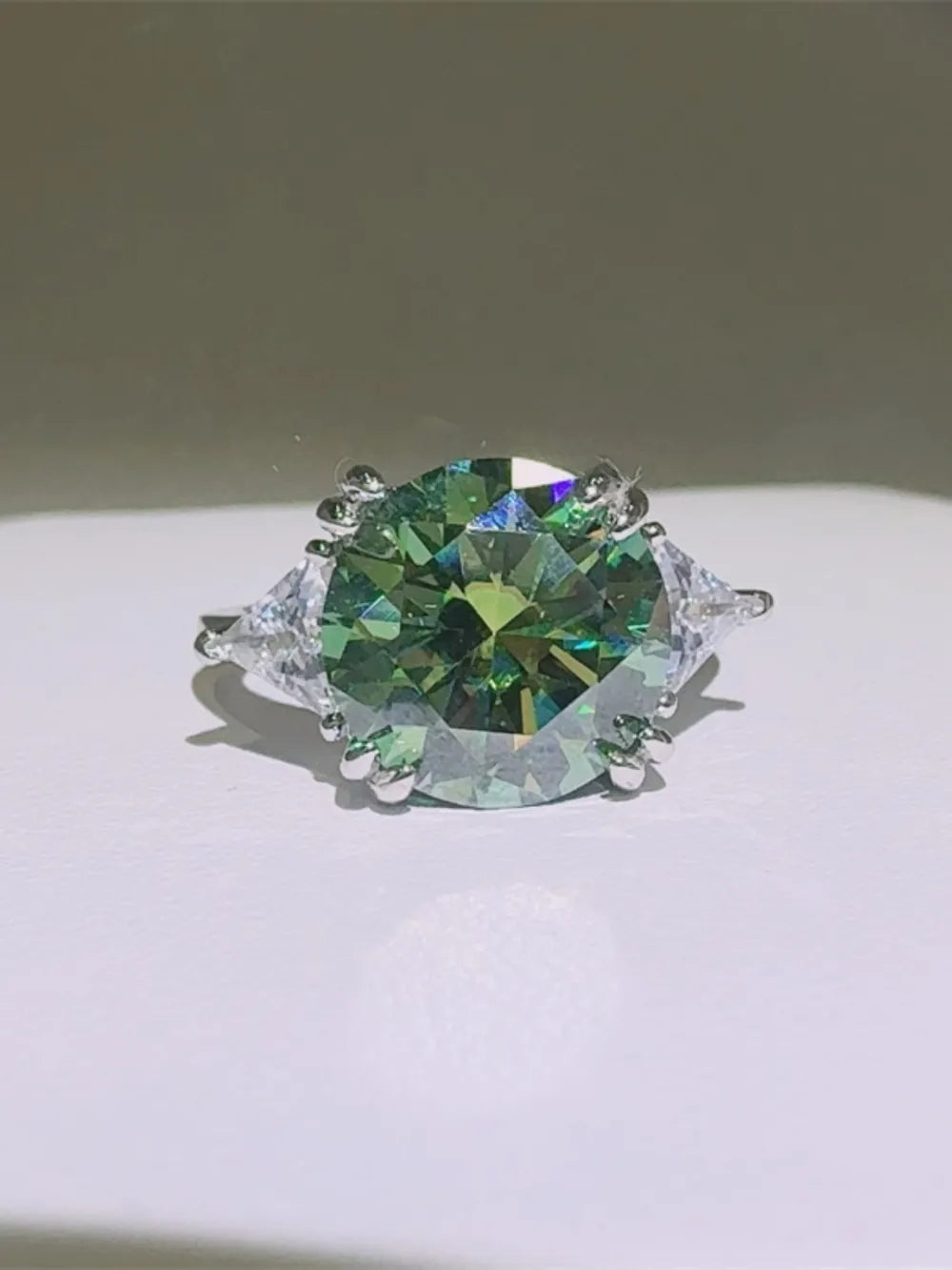 5 Carat Moissanite 925 Sterling Silver Ring OutfitFlow