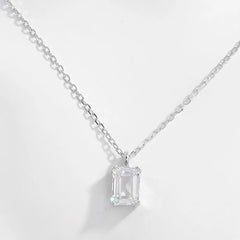925 Sterling Silver Zircon Pendant Necklace OutfitFlow