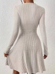 Ribbed Knit Wrap Mini Dress OutfitFlow
