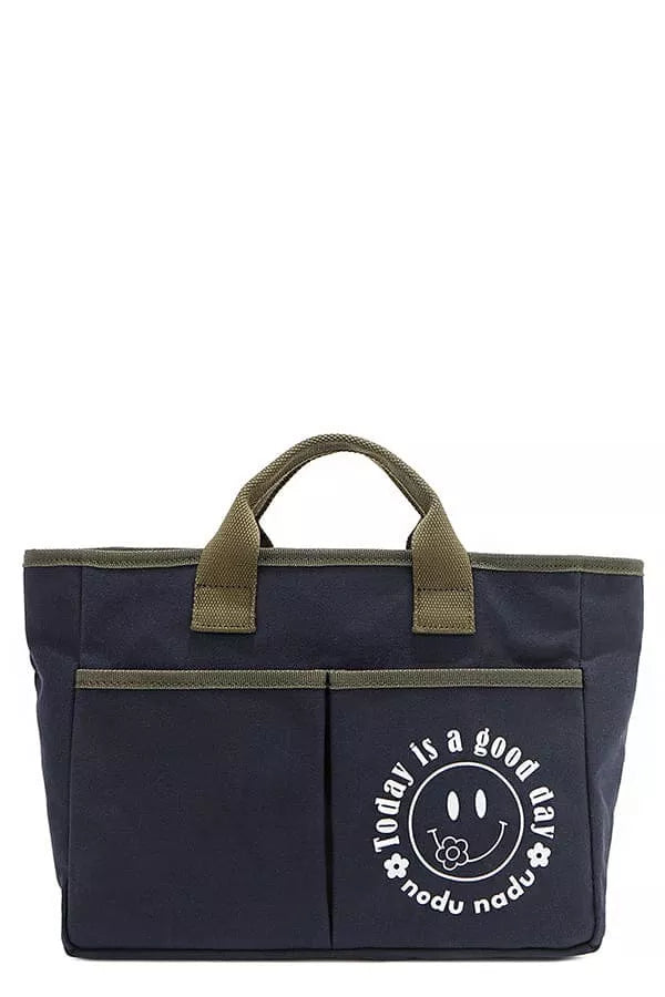 Nicole Lee USA Canvas Tote Bag NAVY One Size Trendsi