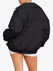 Relaxed Fit Lightweight Zip Up Jacket OutfitFlow