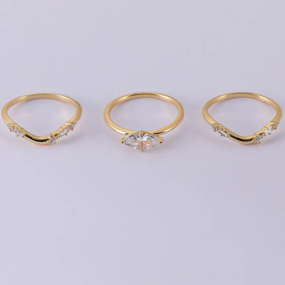 1 Carat Moissanite 925 Sterling Silver 3pcs Ring Set OutfitFlow