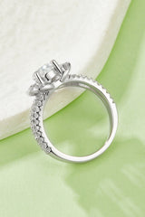 Outfit Flow - 1 Carat Moissanite 925 Sterling Silver Heart Ring