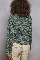 POL Camouflage Print Long Sleeve Top OutfitFlow