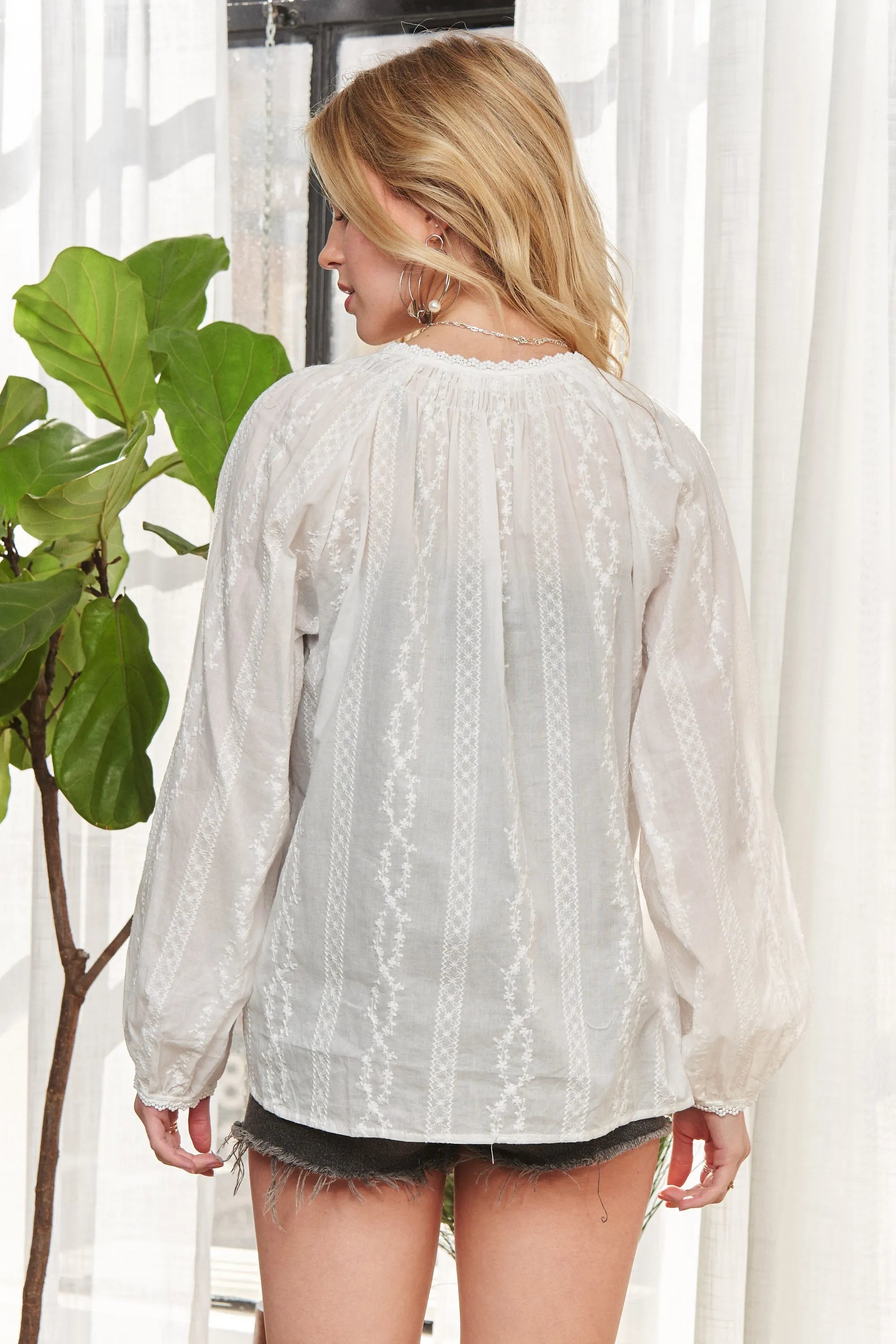 ADORA Cotton Peasant Top OutfitFlow