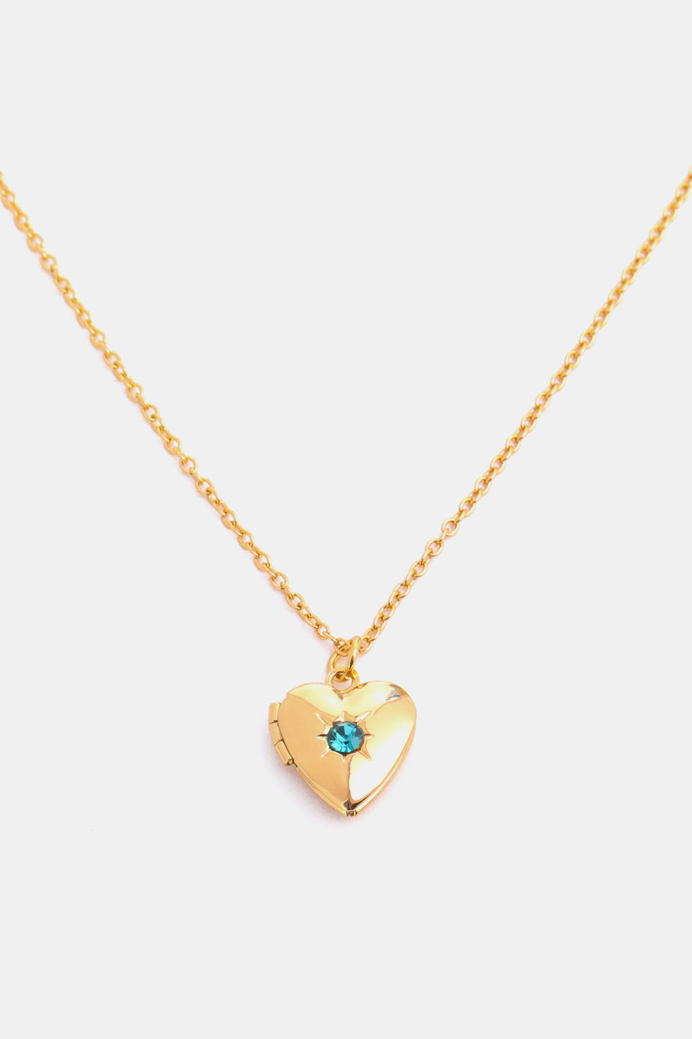 Zircon Heart Shape 14K Gold-Plated Pendant Necklace May One Size OutfitFlow