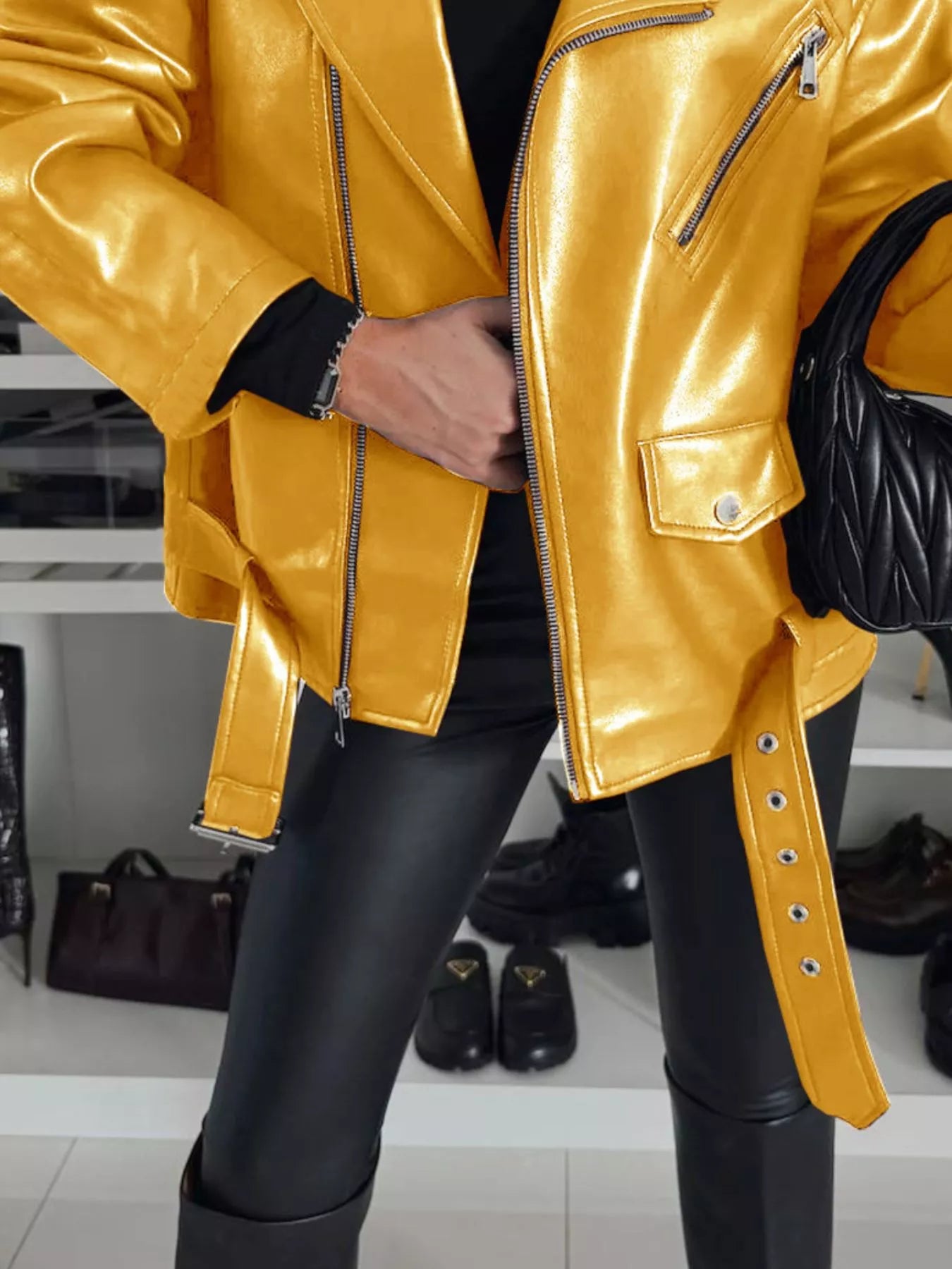Full Size Zip Up Long Sleeve Jacket Plus Size Trendsi