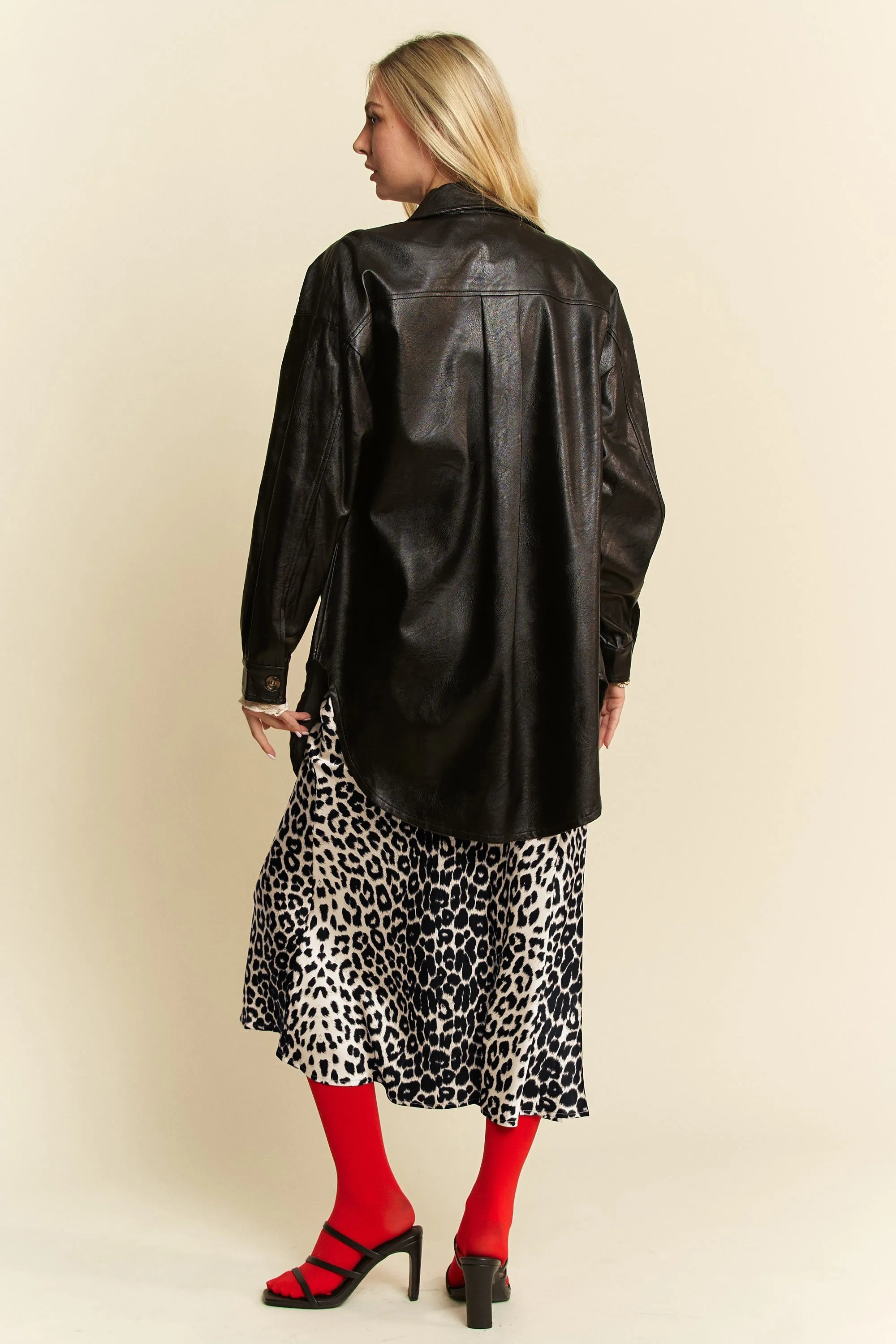 Davi & Dani Leopard Animal Print Long Length Skirt OutfitFlow