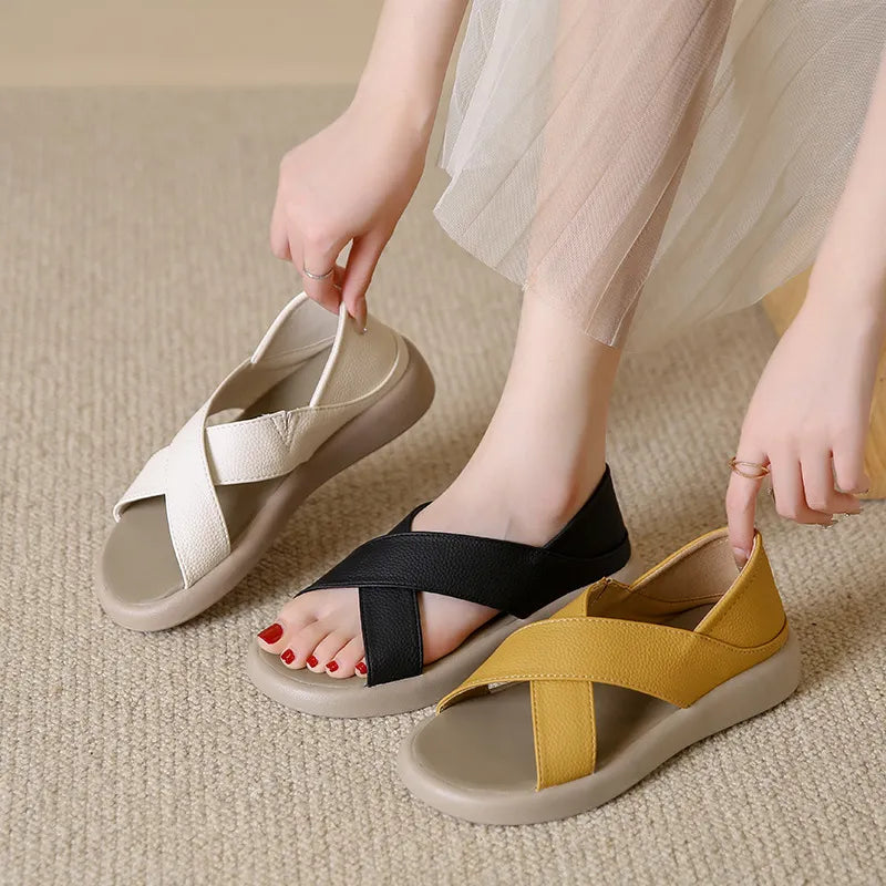 Crossover Platform Comfort Sandals OutfitFlow