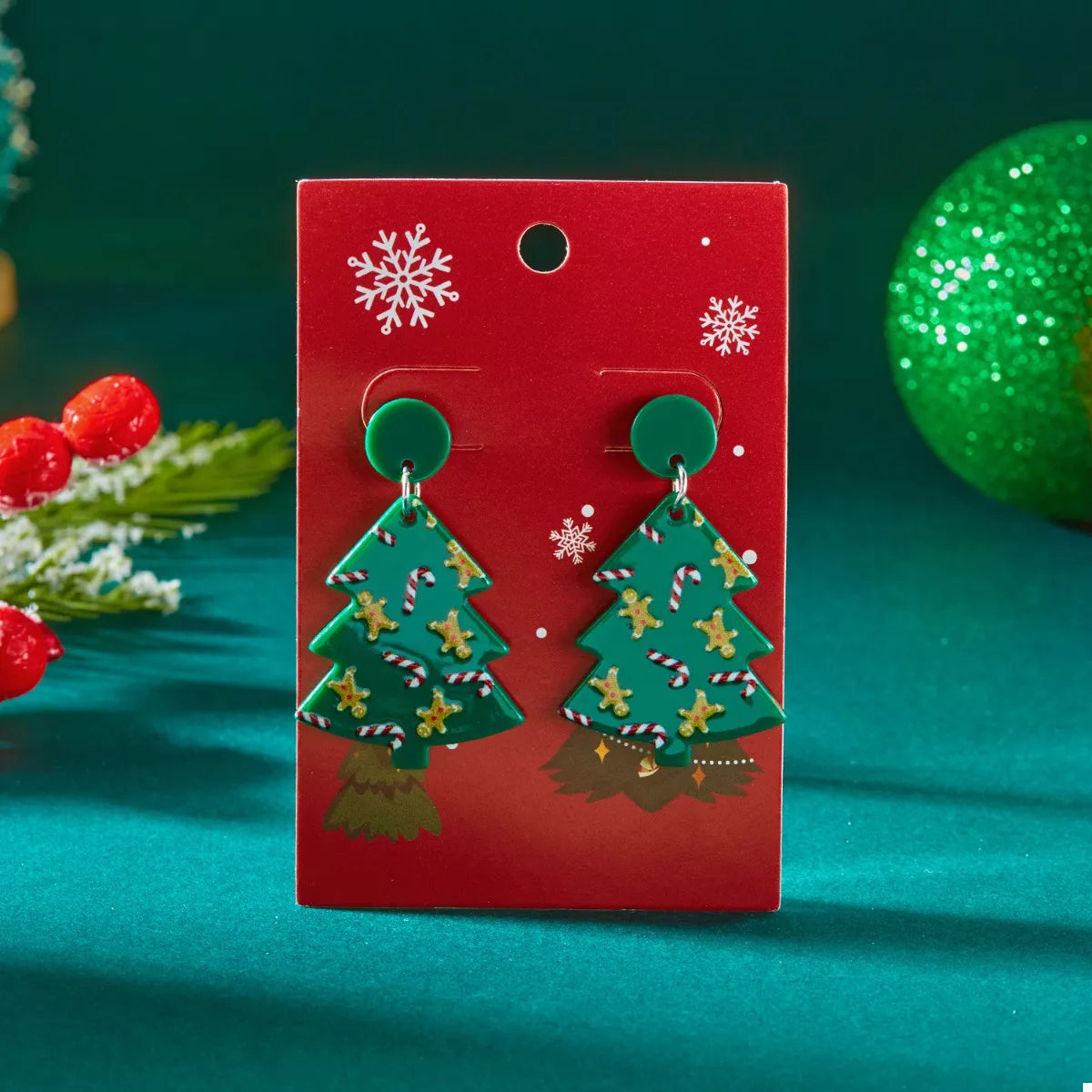 Christmas Tree Drop Earrings OutfitFlow