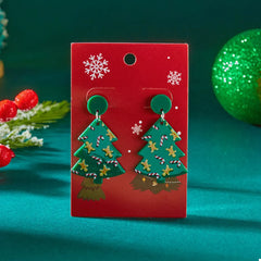 Christmas Tree Drop Earrings OutfitFlow