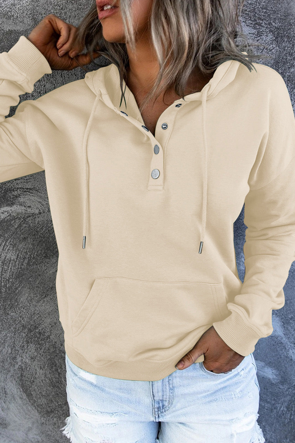 Outfit Flow - Dropped Shoulder Long Sleeve Hoodie with Pocket