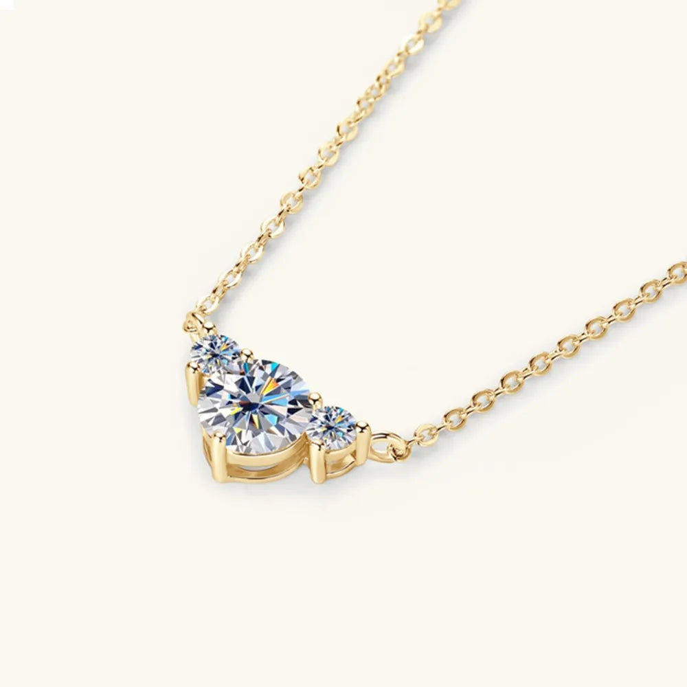 1.2 Carat Moissanite 925 Sterling Silver Necklace OutfitFlow