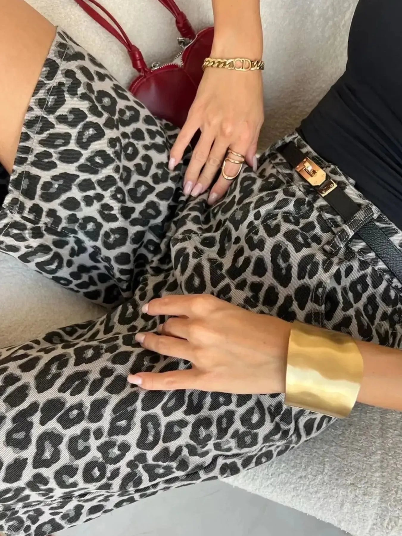 Leopard Print High-Waisted Casual Shorts OutfitFlow