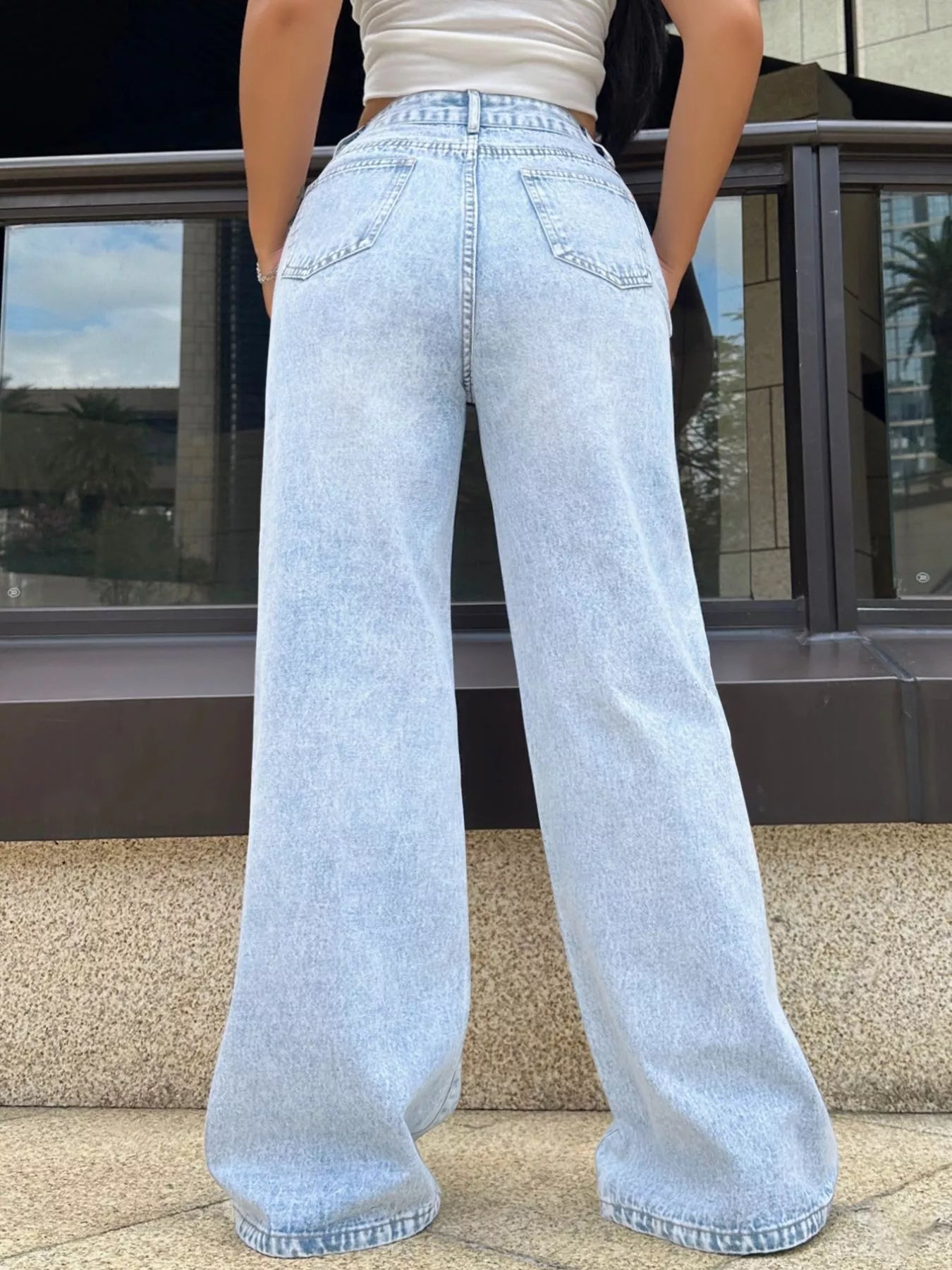 High-Waisted Wide Leg Jeans OutfitFlow