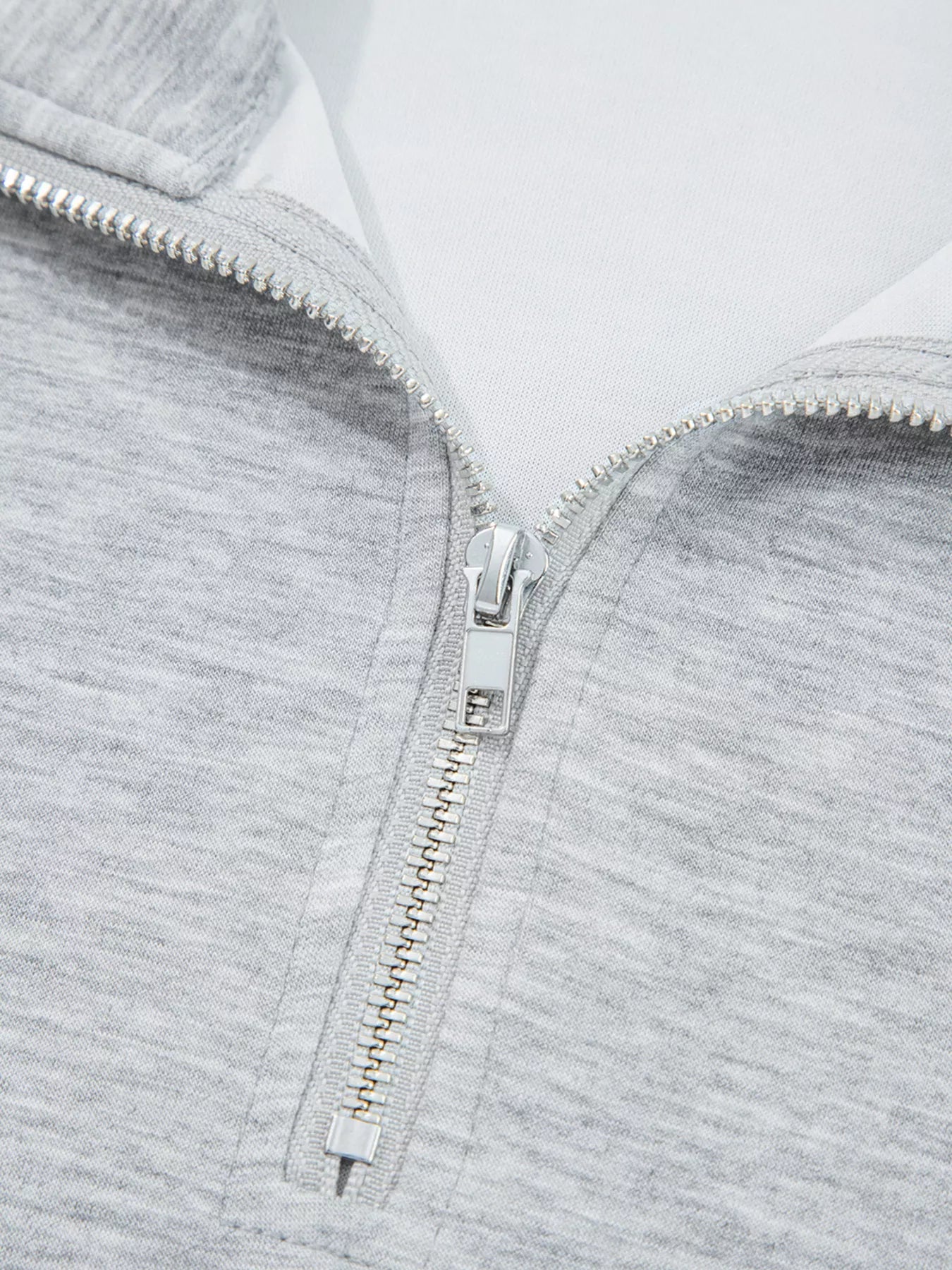 Zip Collar Long Sleeve Top and Drawstring Pants Set OutfitFlow