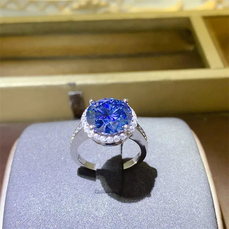 5 Carat Moissanite 925 Sterling Silver Ring OutfitFlow