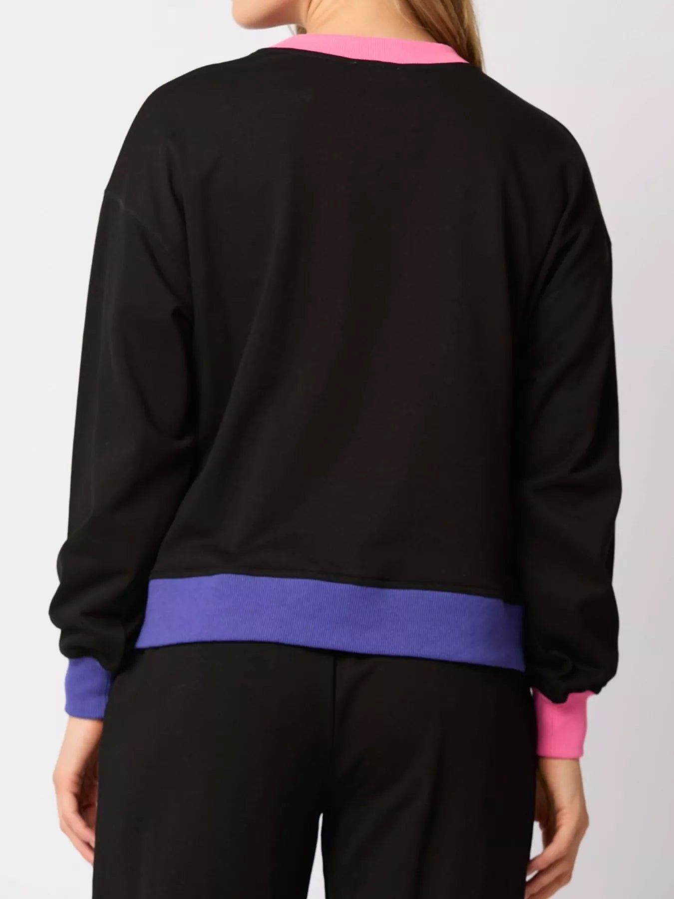 Nutcracker Contrast Trim Sweatshirt and Pants Set OutfitFlow