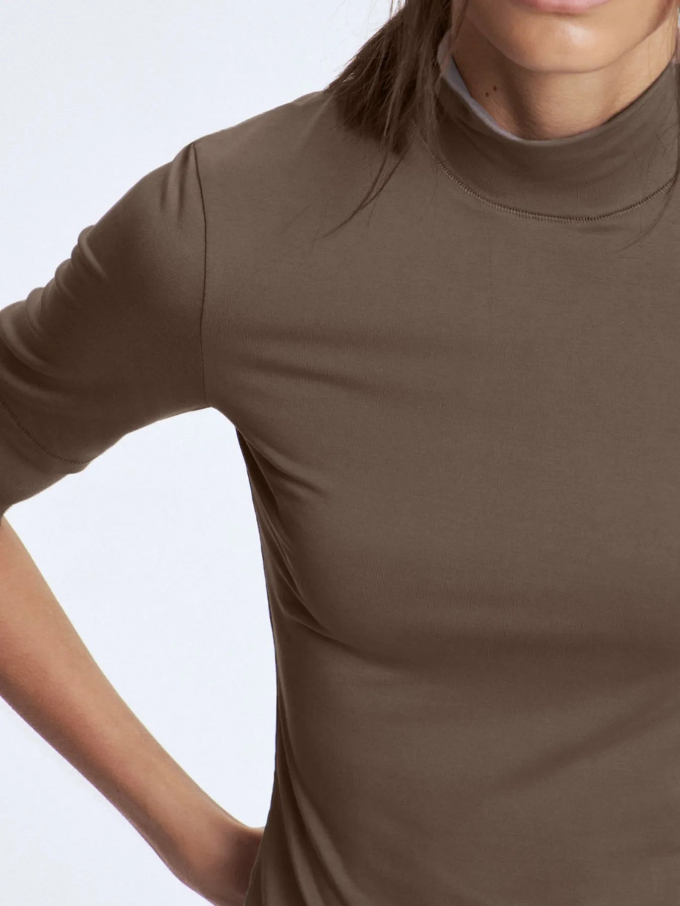 Mock Neck Short Sleeve Top and Pants Set OutfitFlow