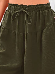 Full Size Casual Drawstring High Waist Relaxed Shorts Plus Size OutfitFlow