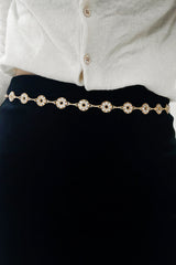 Rhinestone Decor Zinc Alloy Belt