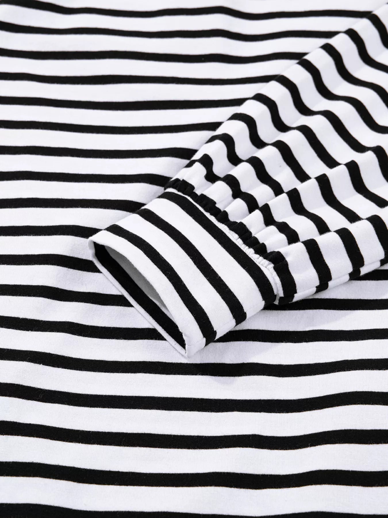 Stripe Buttoned Front Collared Long Sleeve T Shirt Dress with Pockets OutfitFlow