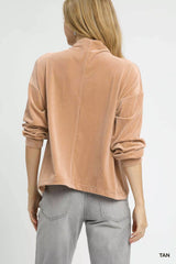 Umgee Ribbed Drawstring Hem Knit Top OutfitFlow