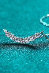 1.4 Carat Moissanite 925 Sterling Silver Necklace OutfitFlow