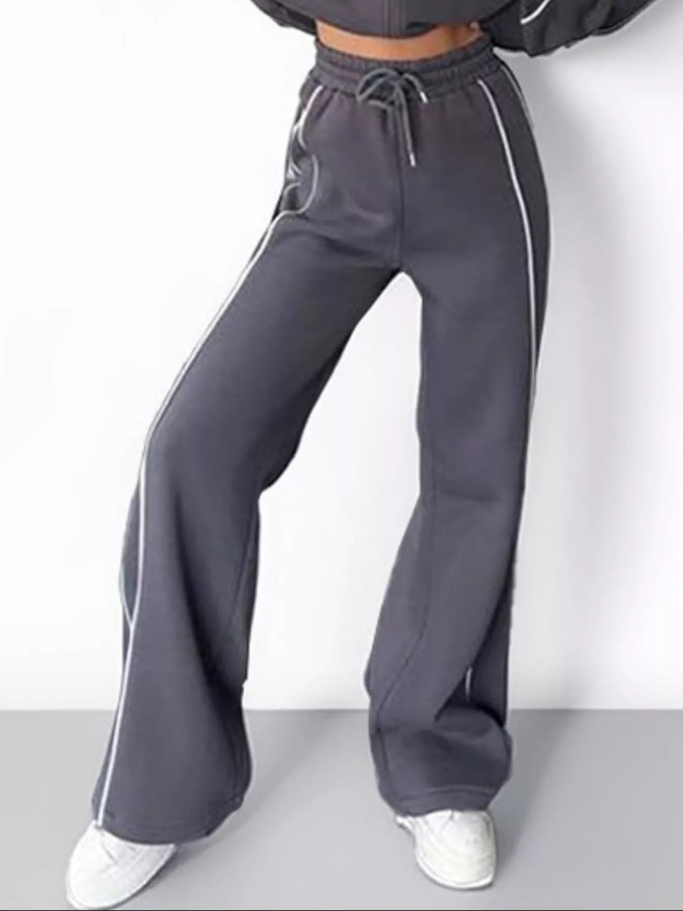 Full Size Zip Up Long Sleeve Top and Pants Set Plus Size OutfitFlow