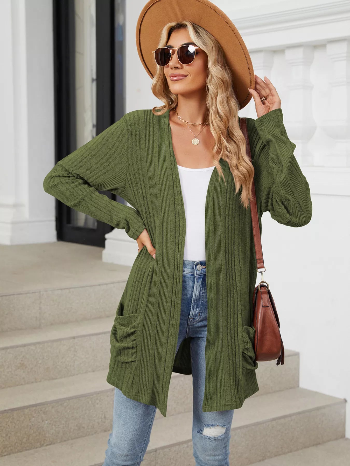 Open Front Long Cardigan OutfitFlow
