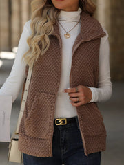 Zip-Up Vest Coat Trendsi
