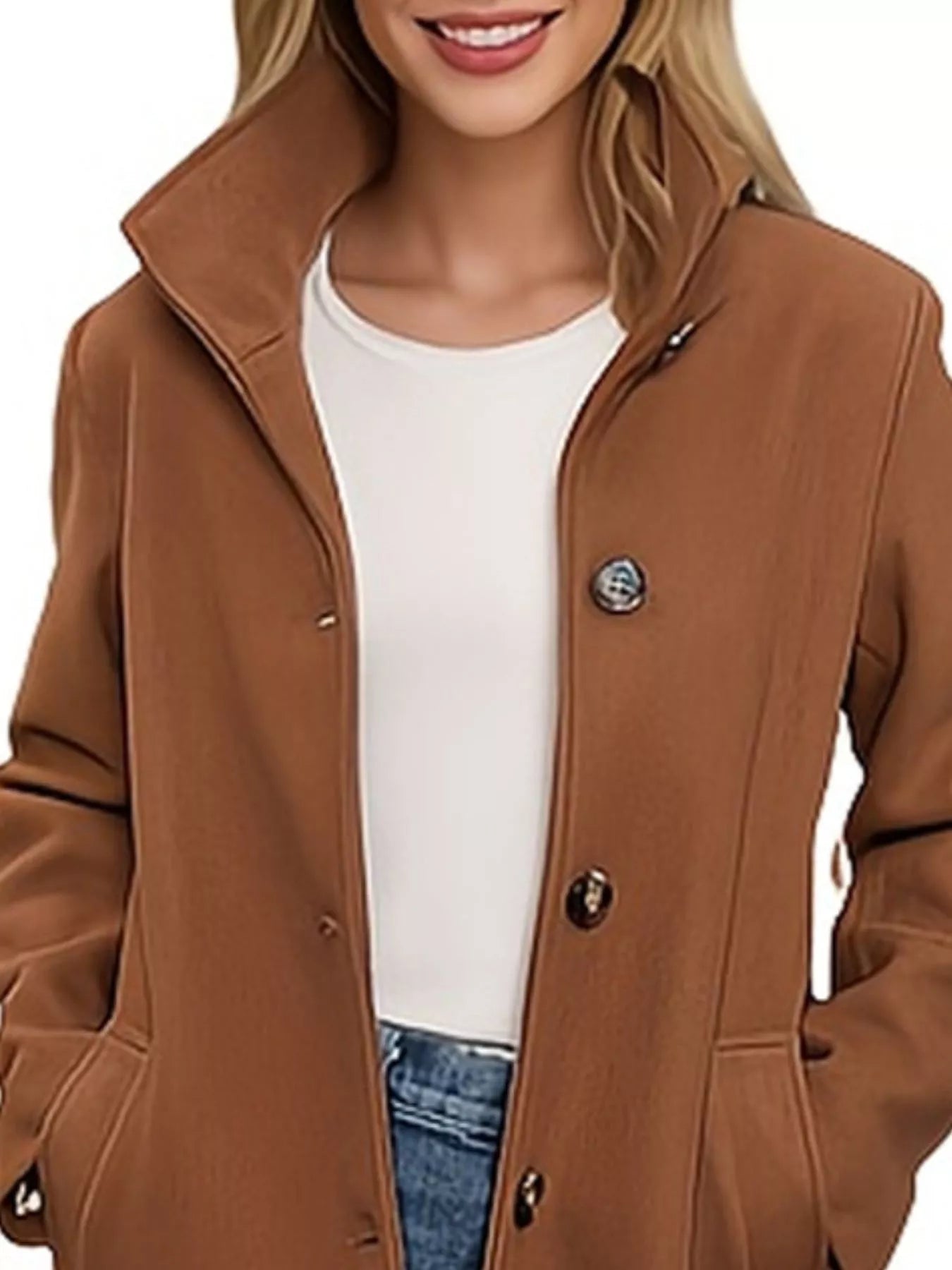 Button-Down Long Sleeve Outerwear OutfitFlow