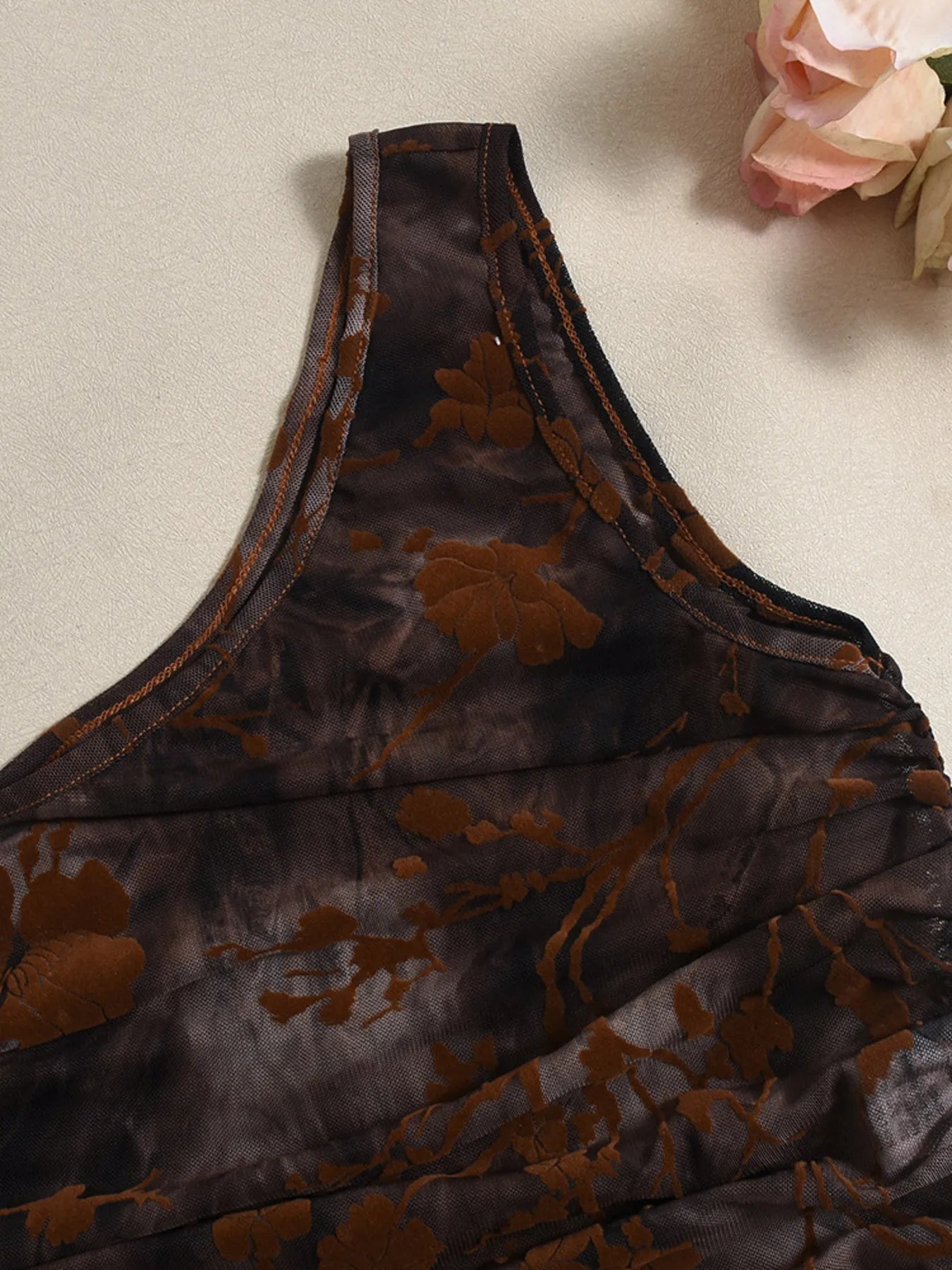 One Shoulder Printed Cami Top OutfitFlow