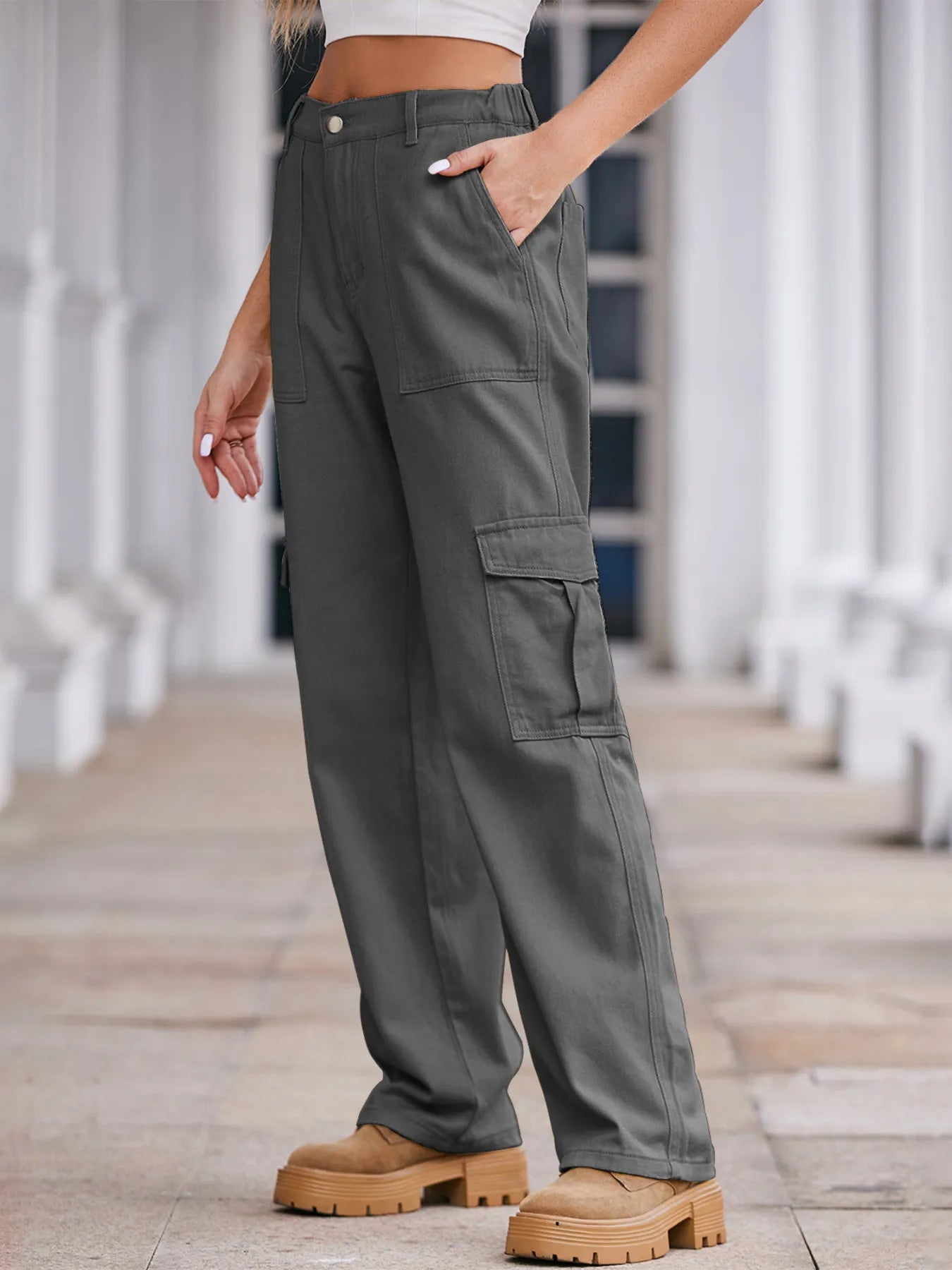 High-Waisted Cargo Jeans OutfitFlow