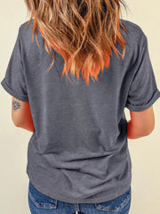 Halloween Ghost Round Neck Casual Tee OutfitFlow