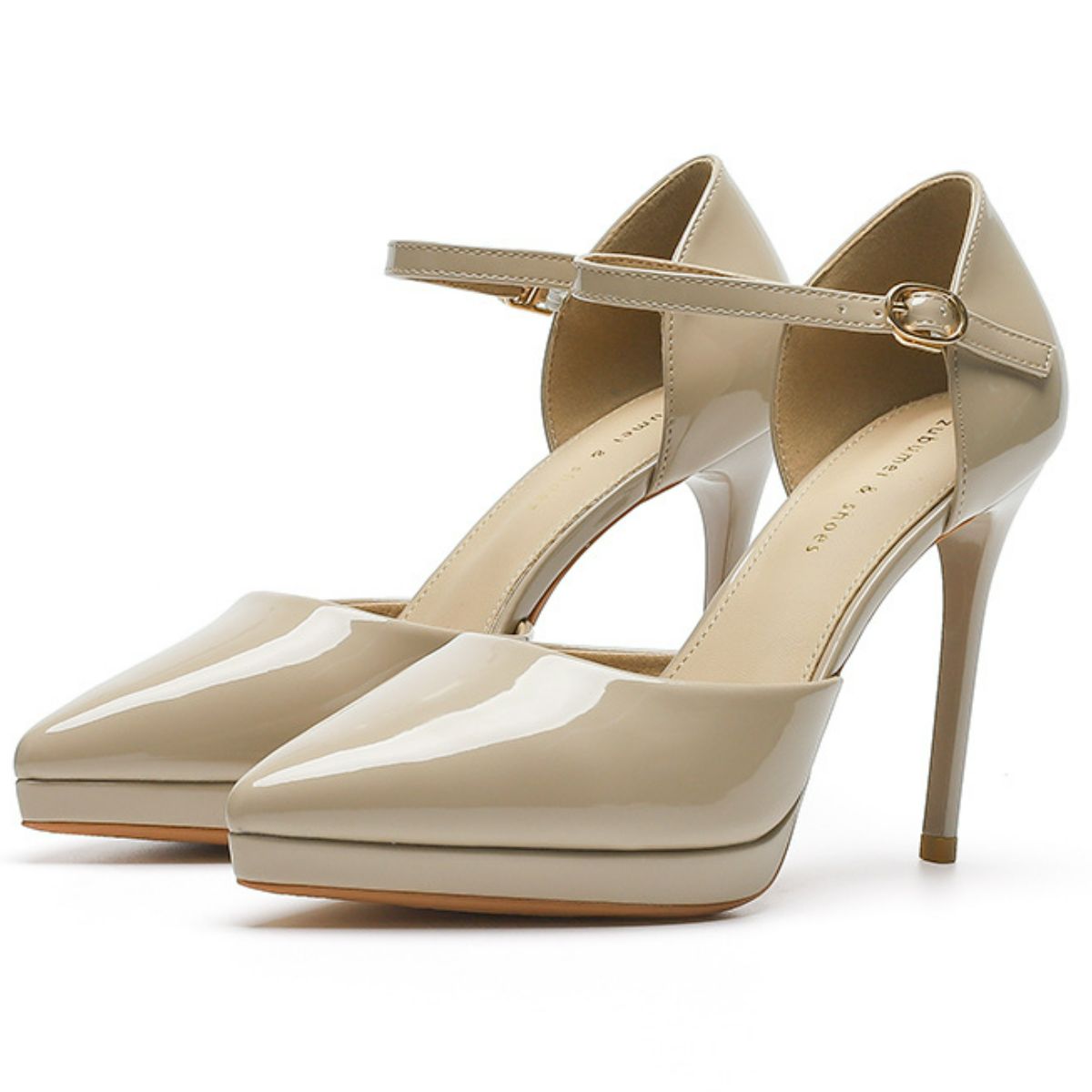 Point Toe Stiletto Pumps Dust Storm OutfitFlow