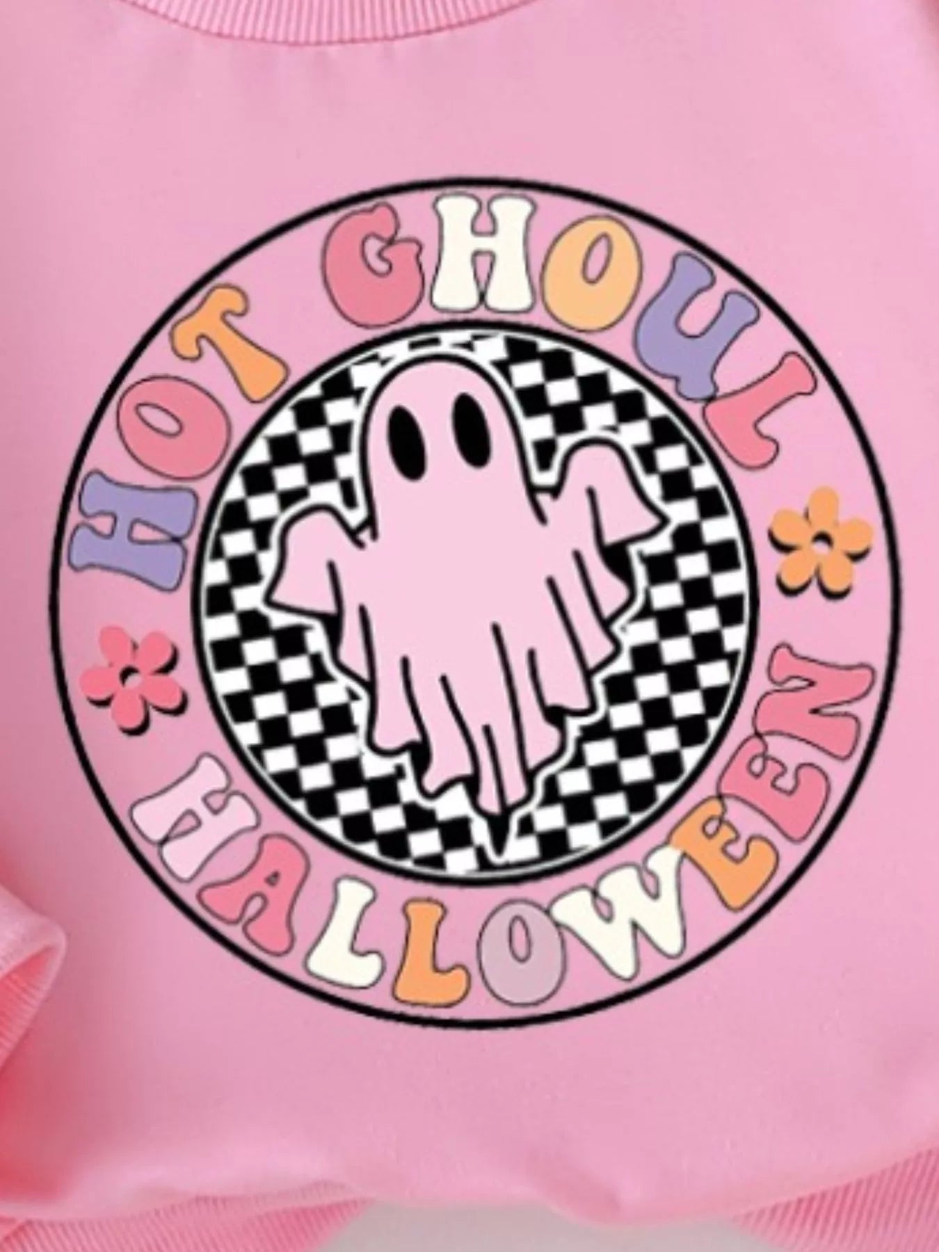 Children's Halloween Graphic Sweatshirt and Flare Pants Set OutfitFlow