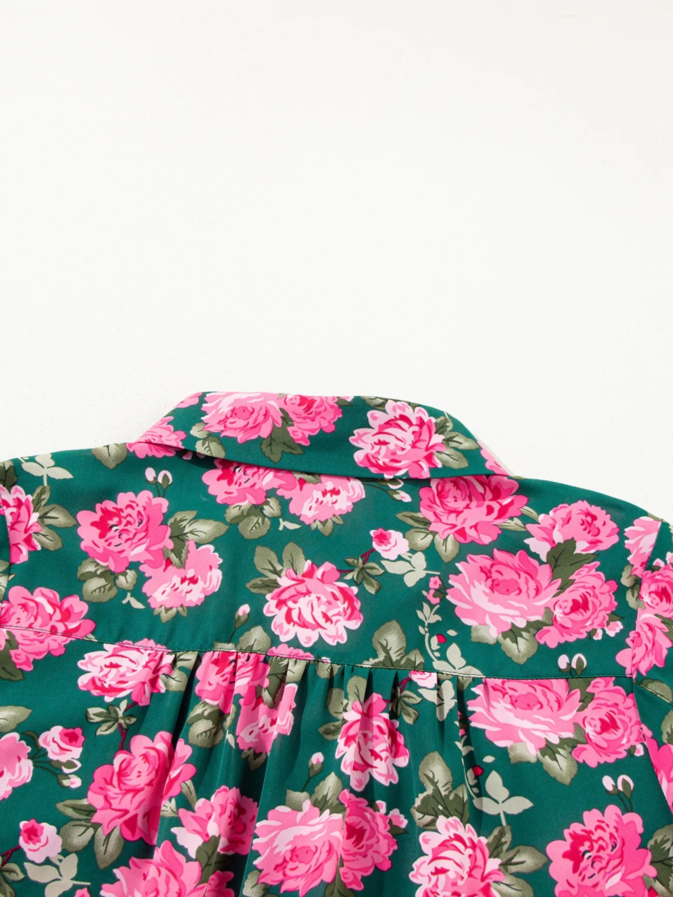 Floral Printed Tied Collar Puff Sleeve Blouse OutfitFlow