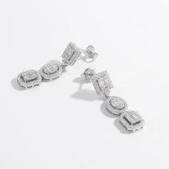 925 Sterling Silver Inlaid Zircon Earrings OutfitFlow