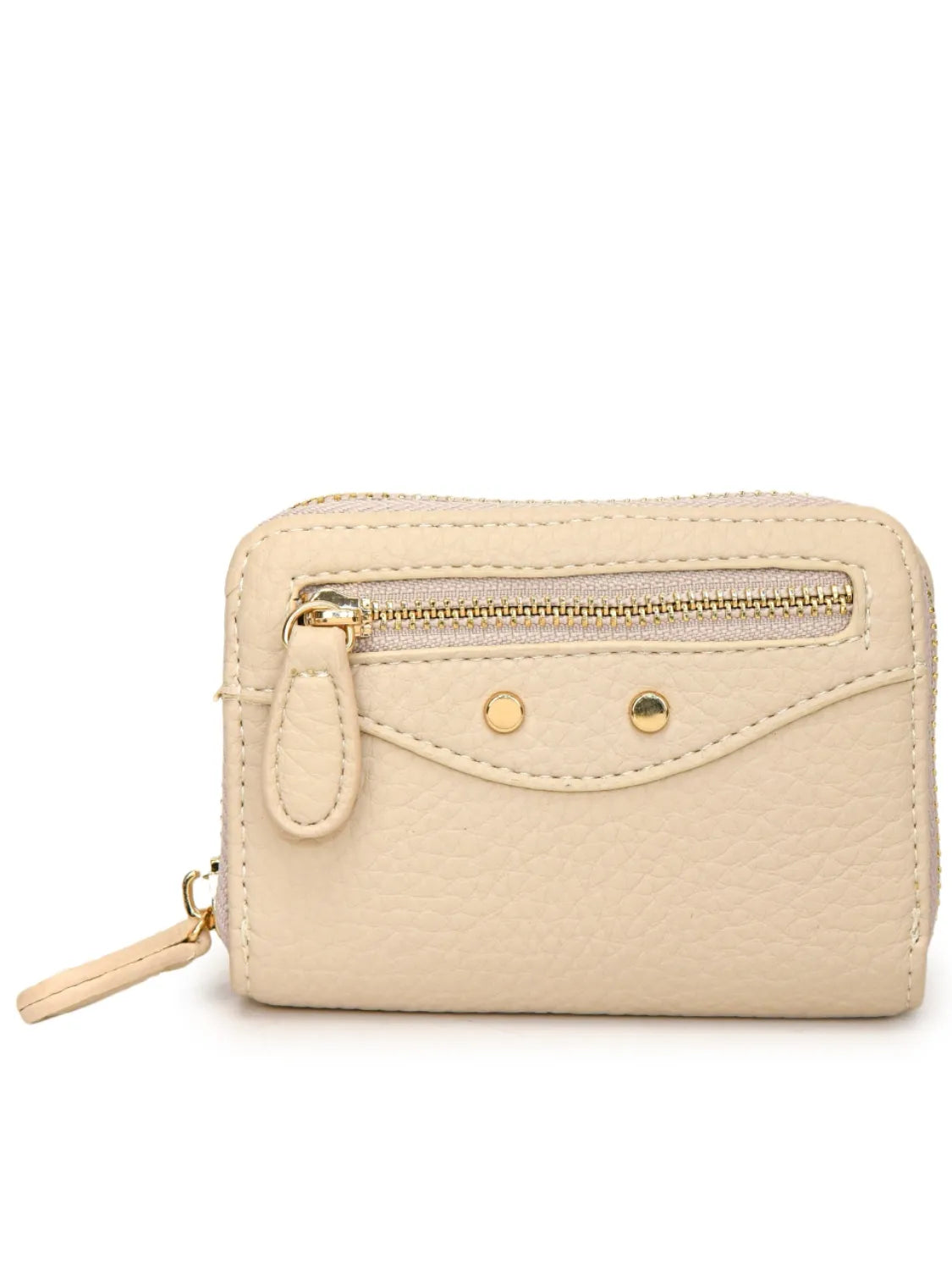 PU Leather Solid Color Card Case OutfitFlow