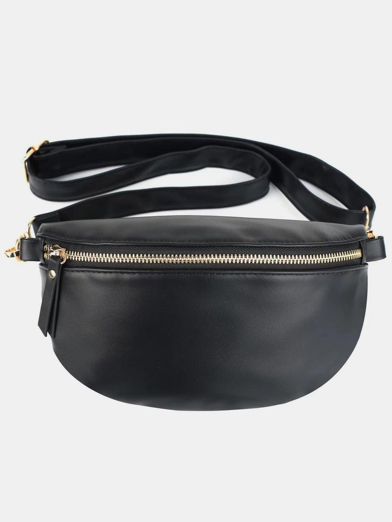 Outfit Flow - PU Leather Adjustable Strap Crossbody Bag