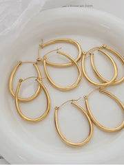 18K Gold-Plated Titanium Steel Earrings OutfitFlow