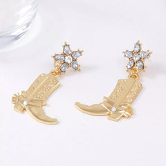 Western Style Boot Dangle Earrings OutfitFlow
