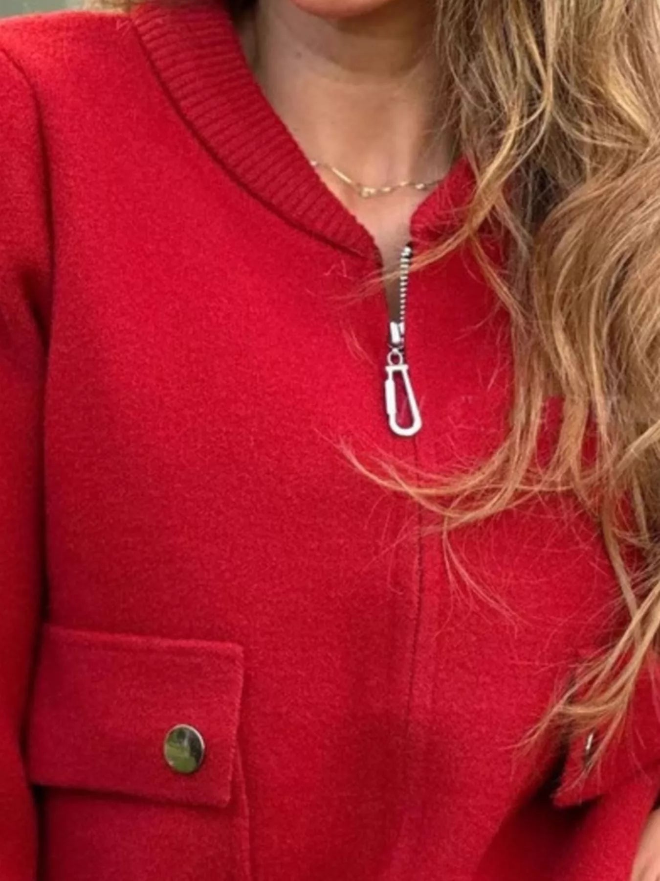 Full Size Zip-Up Long Sleeve Outerwear Plus Size Trendsi